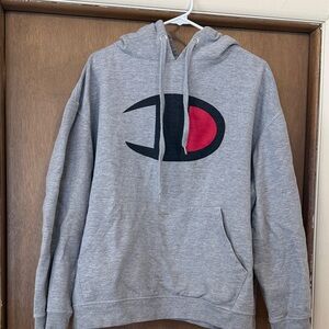 Champion 2xl gray hooded sweatshirt